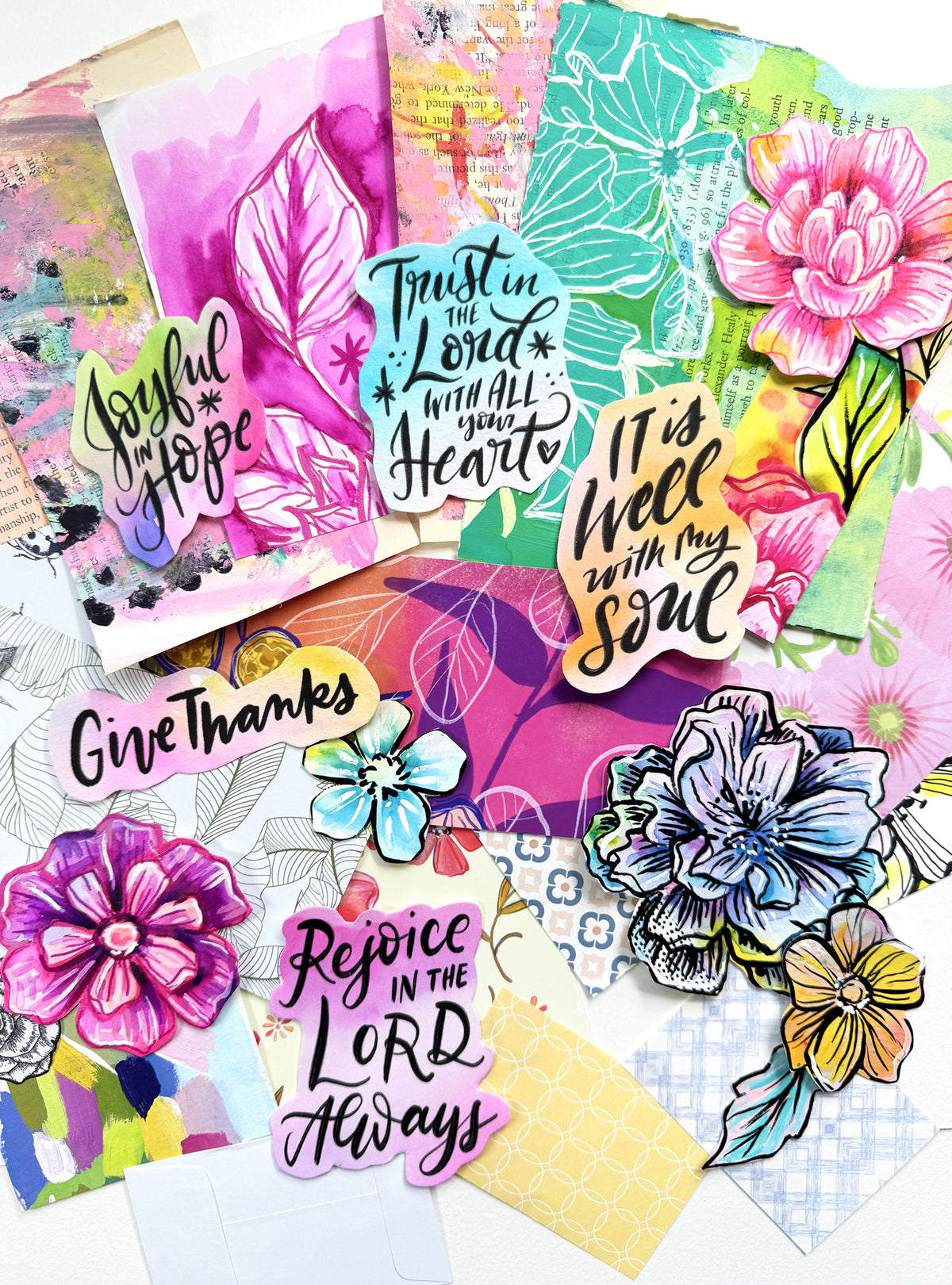 Funky Florals Faith - Curated Scrap Pack #1