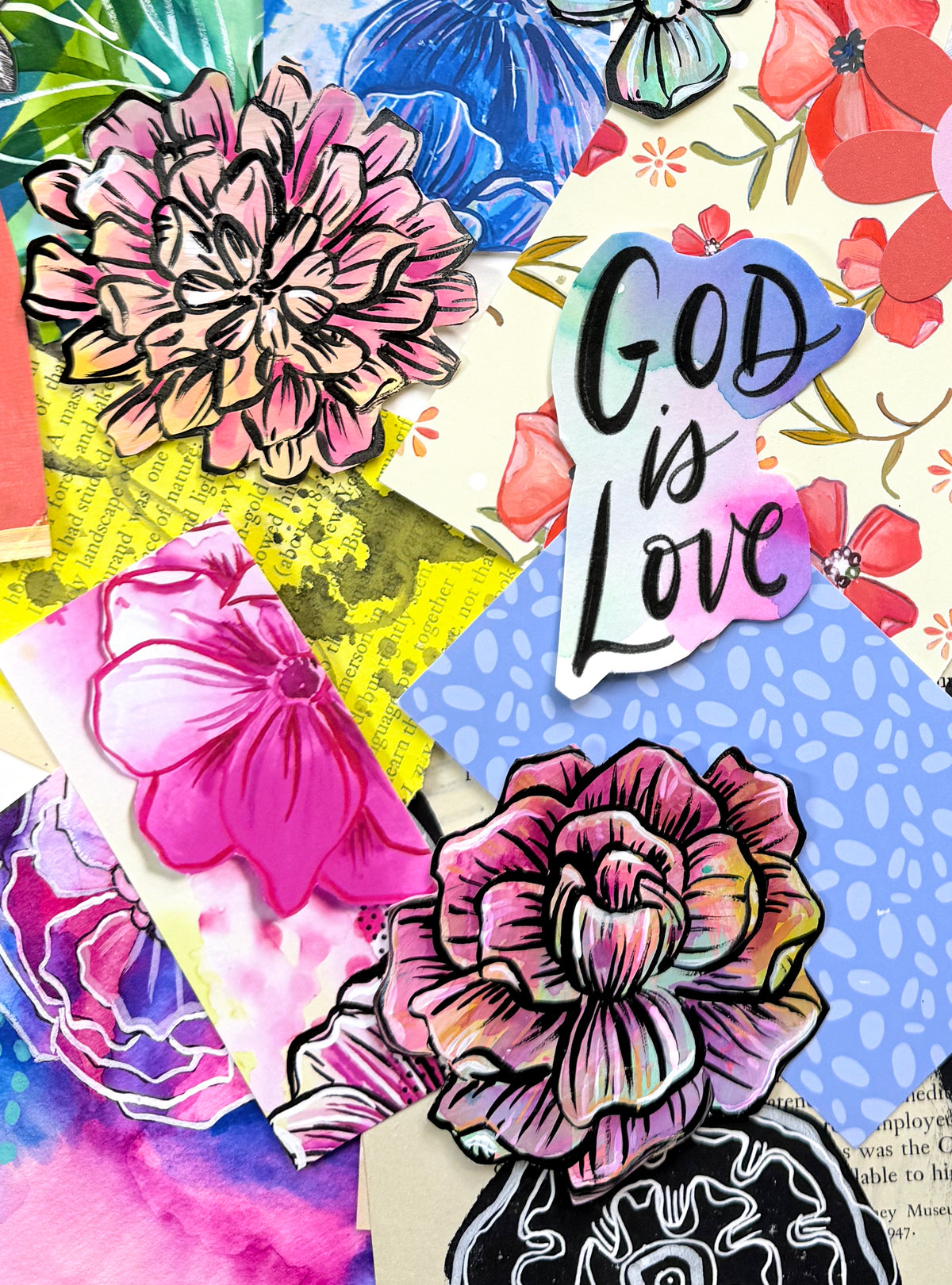 Funky Florals Faith - Curated Scrap Pack #10