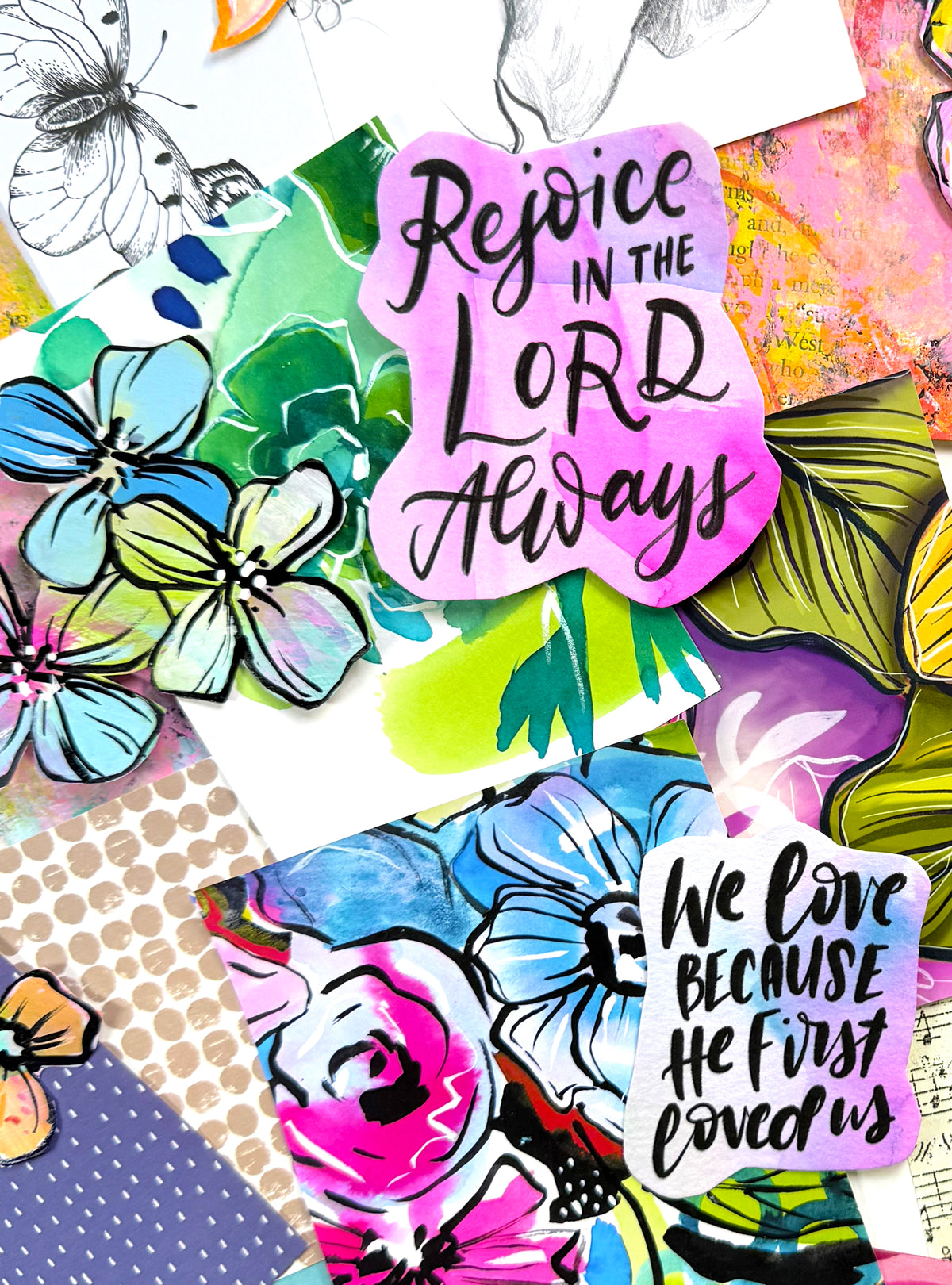Funky Florals Faith - Curated Scrap Pack #7