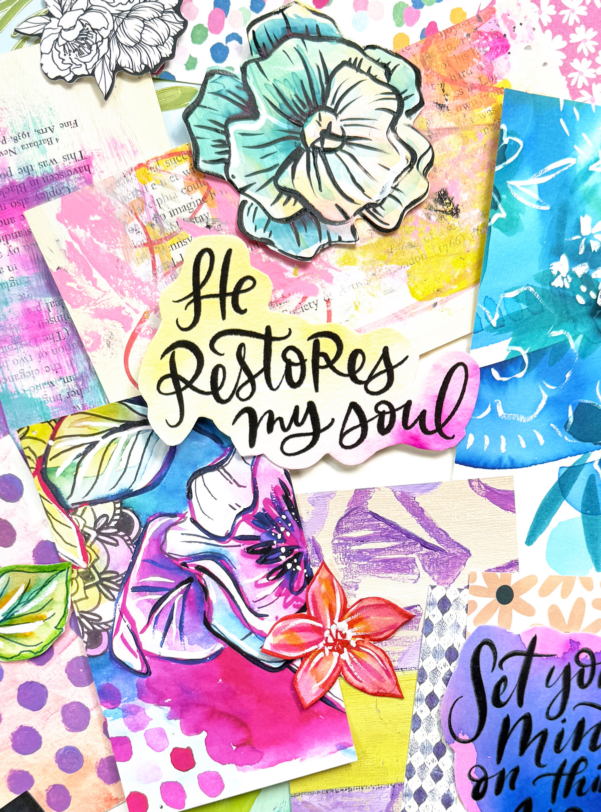 Funky Florals Faith - Curated Scrap Pack #8