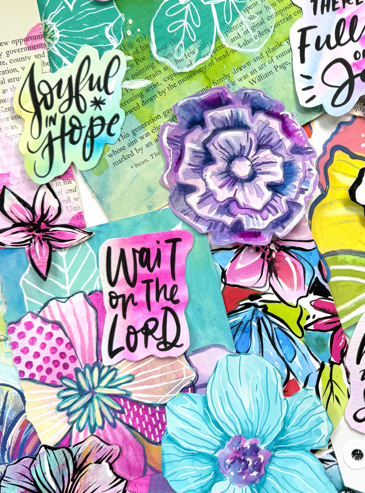 Funky Florals Faith - Curated Scrap Pack #9