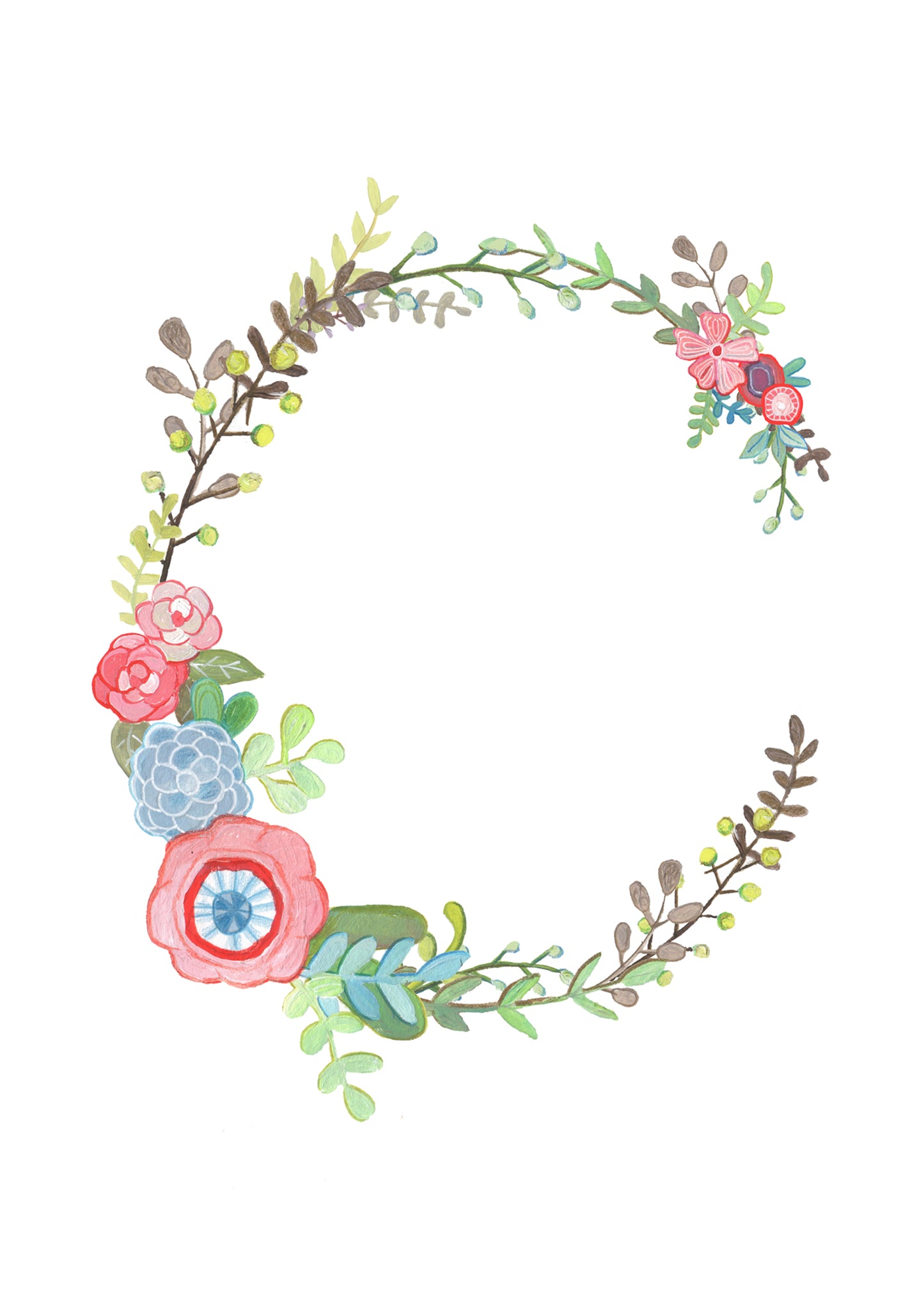 C - Floral Alphabet