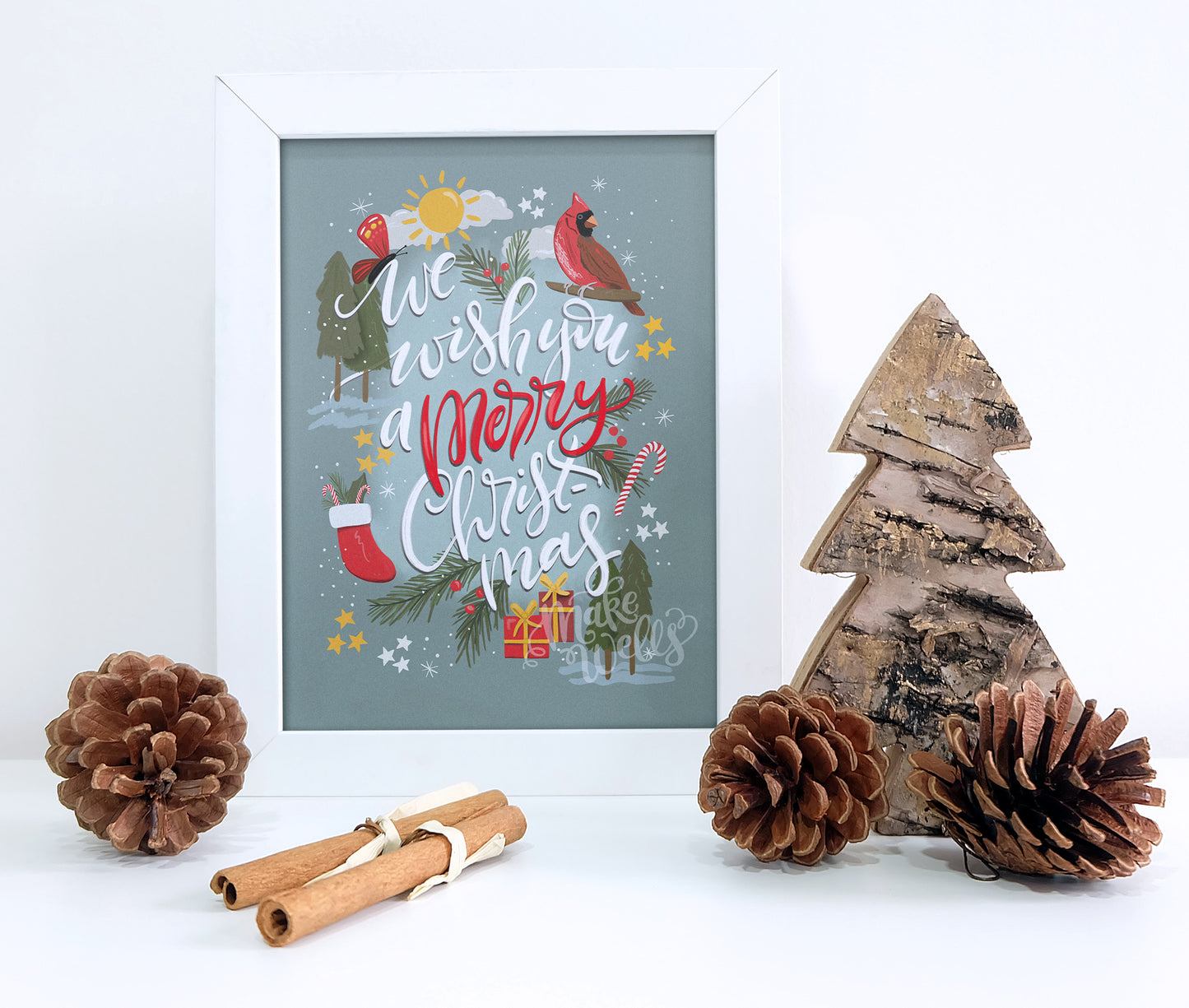 Cardinal Christmas Print