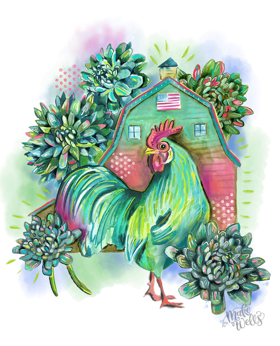 Chicken and Barn