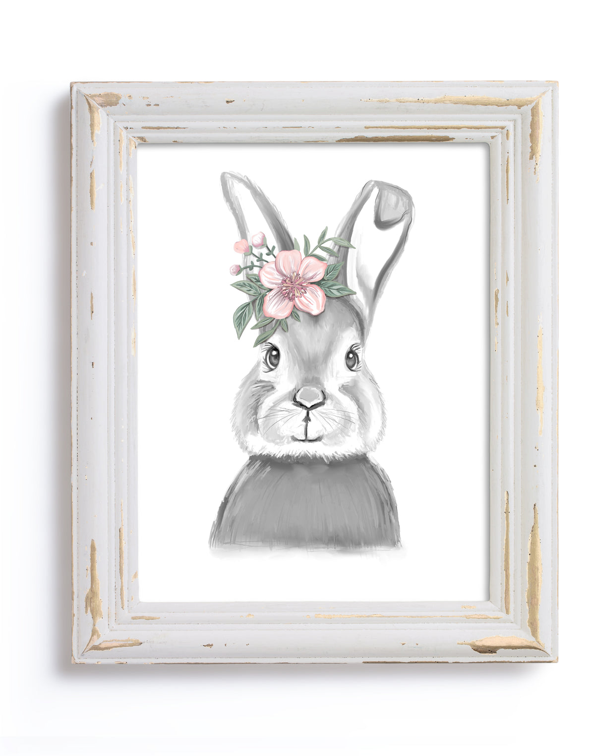 Woodland Floral Bunny - Print
