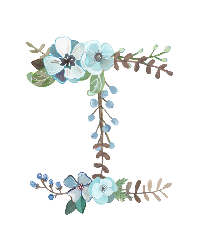I - Floral Alphabet