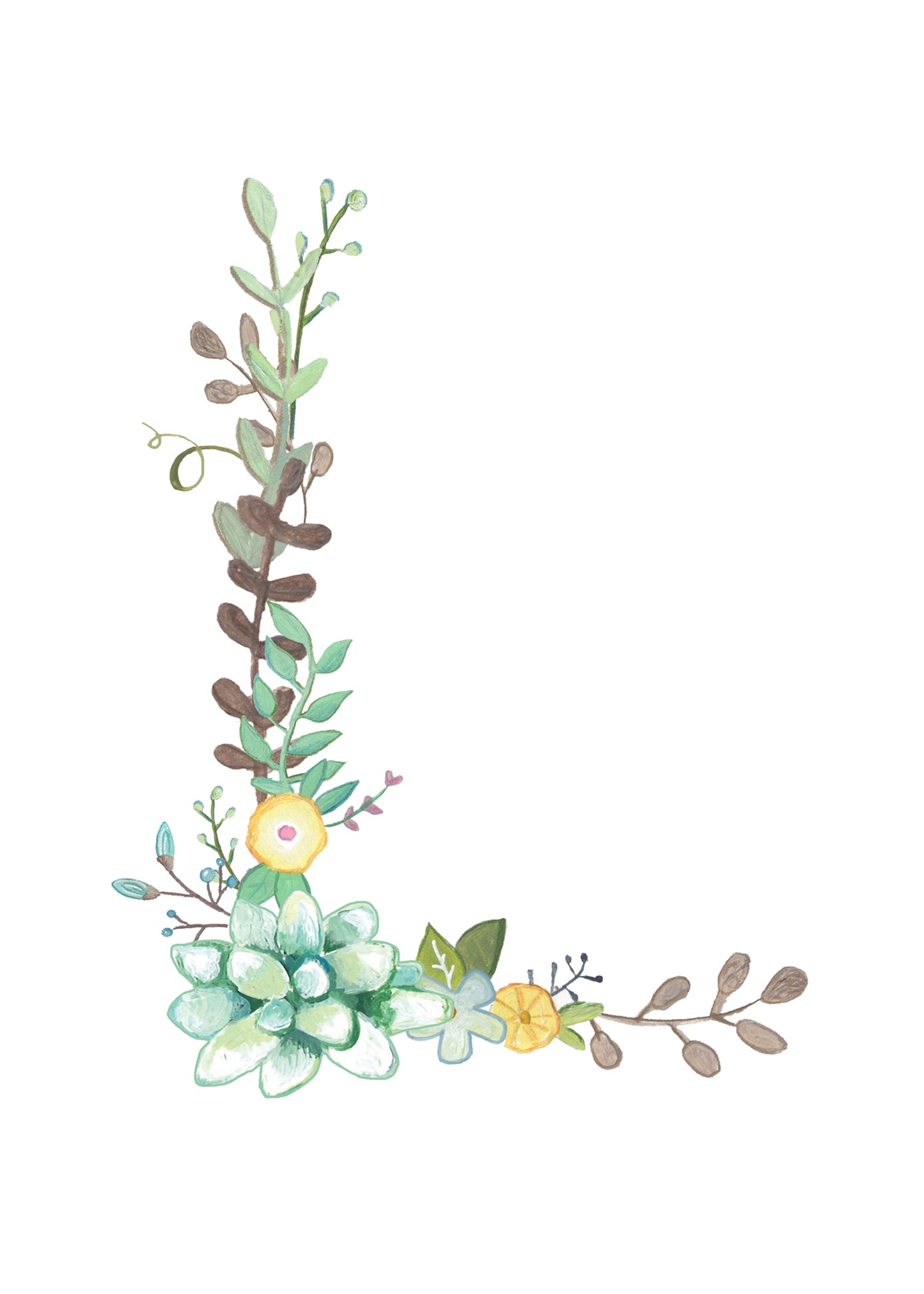L - Floral Alphabet
