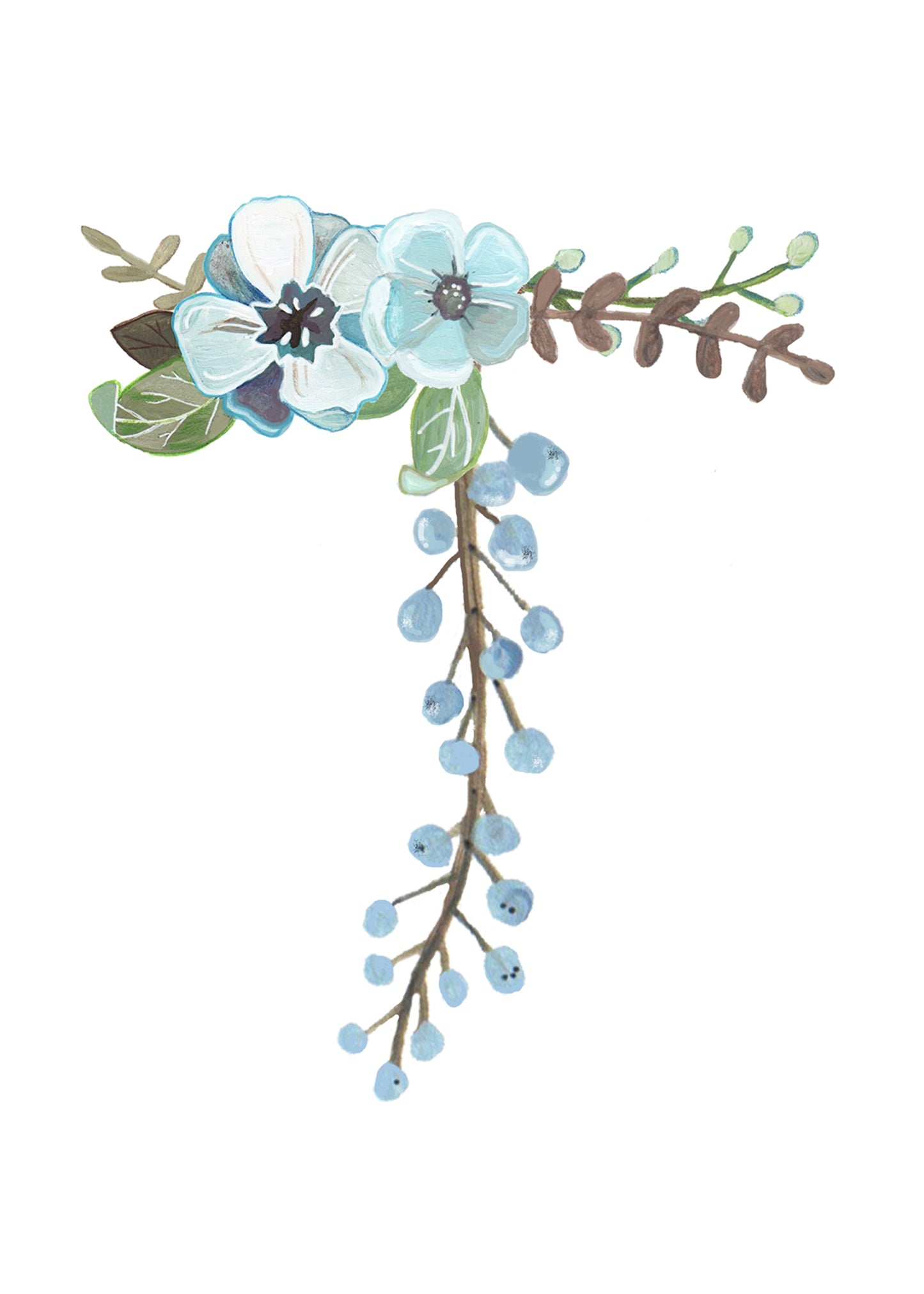 T - Floral Alphabet