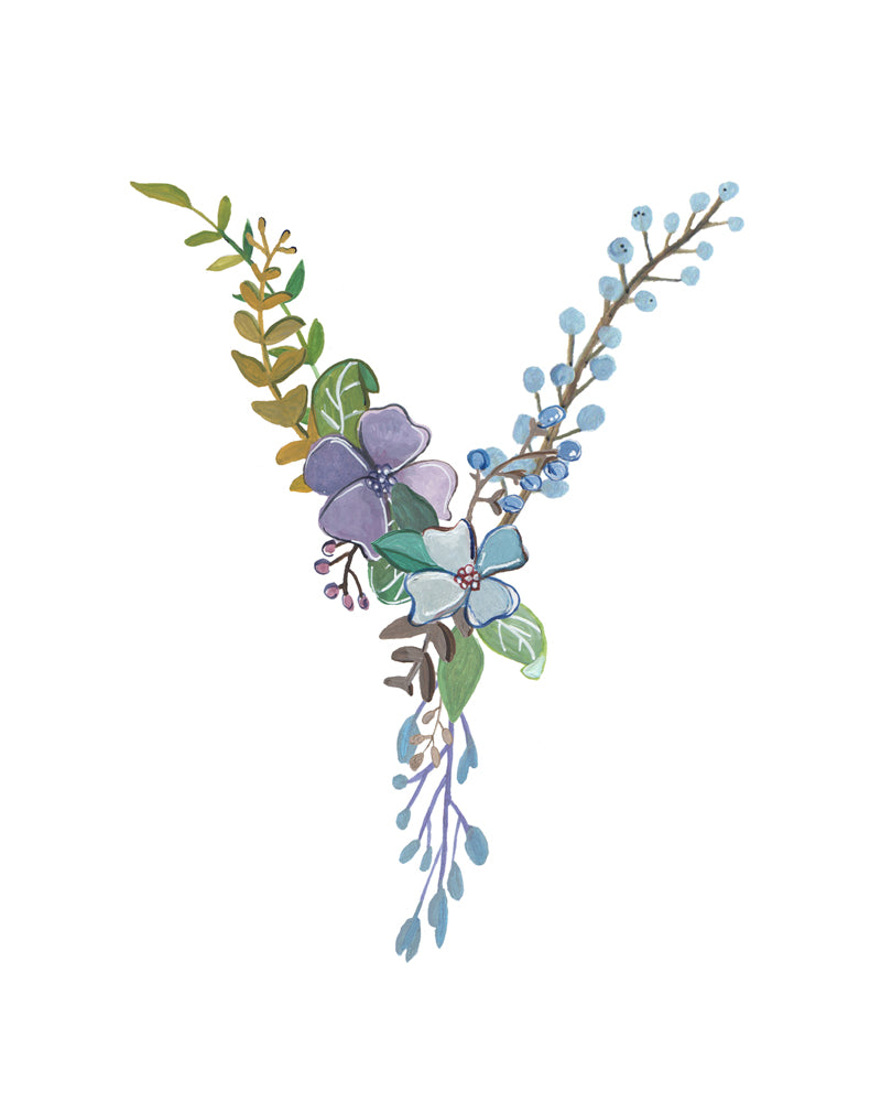 Y - Floral Alphabet