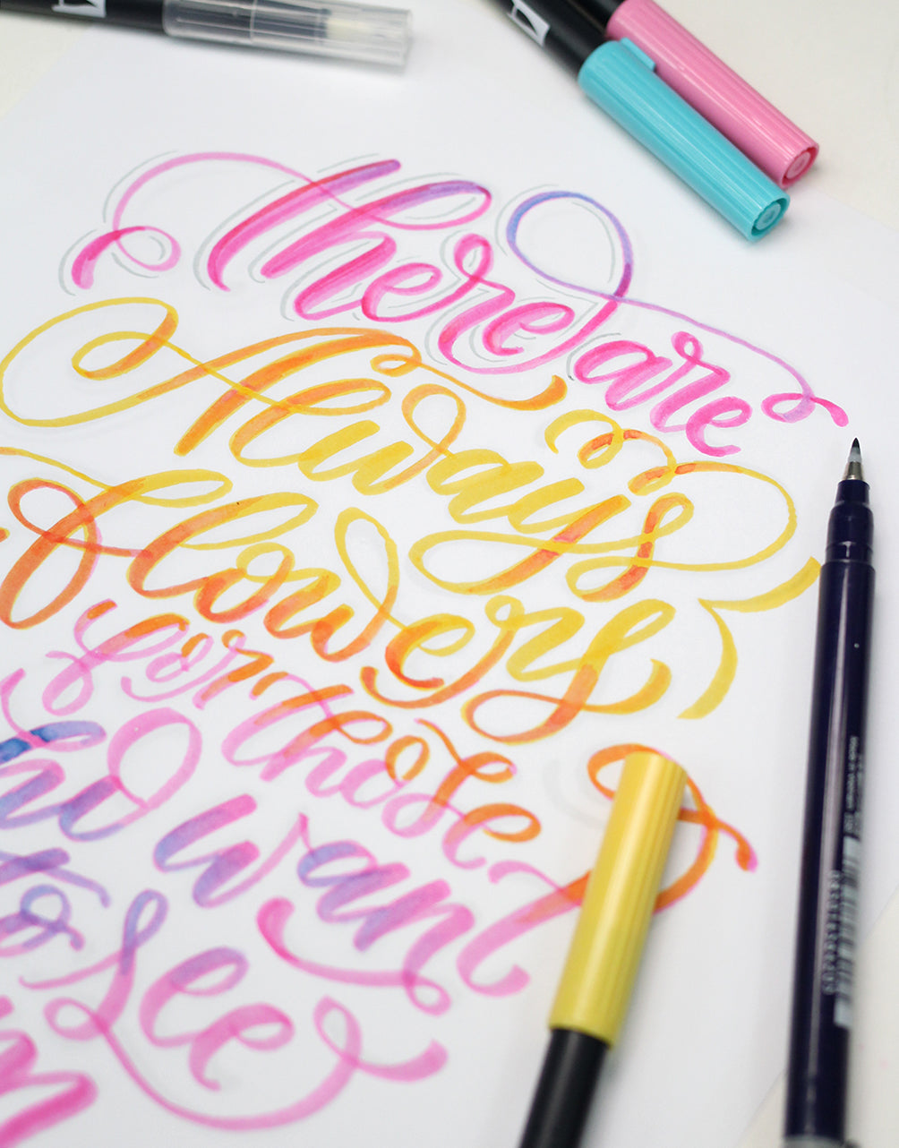 Get to Know Tombow: LETTERING IN COLOR