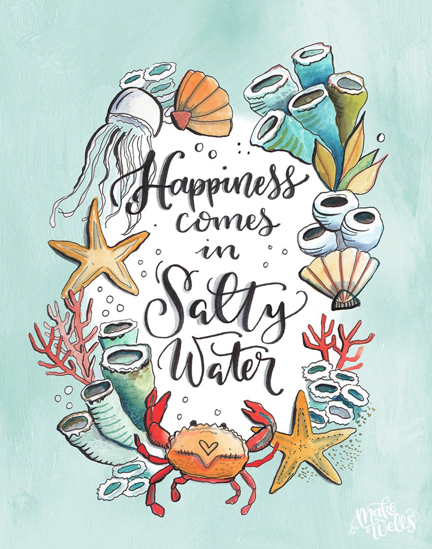 Happiness Comes in Salty Water