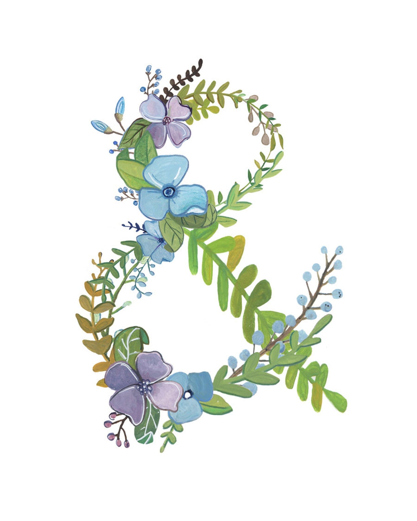 Ampersand - Floral Alphabet by Makewells