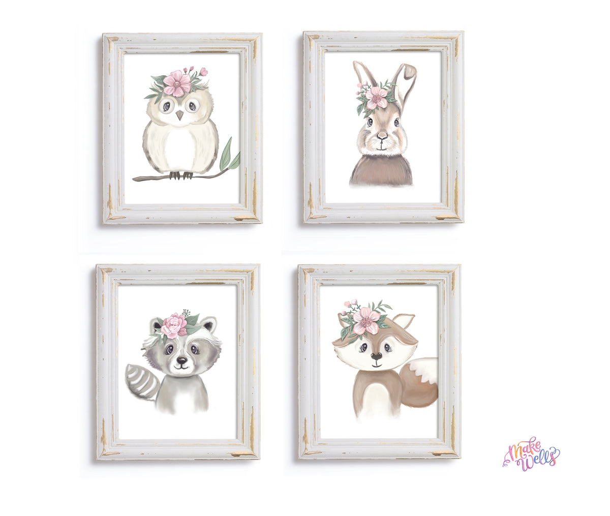Woodland Animal Set of 4 Prints