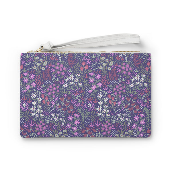 Purple Garden Clutch Bag