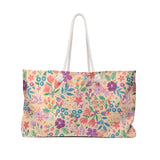 Brilliant Florals Cream Weekender Bag
