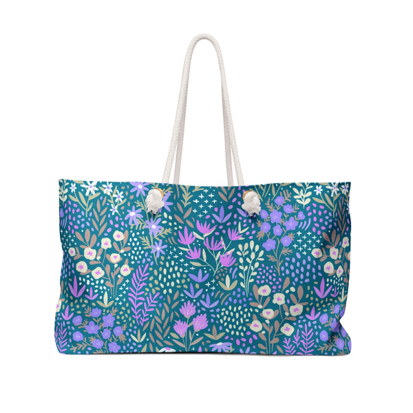 Blue Garden Weekender Bag