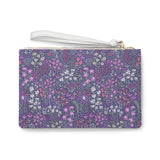 Purple Garden Clutch Bag