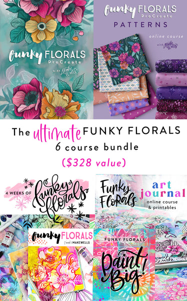 BUNDLE: ALL 6 Funky Florals Classes!