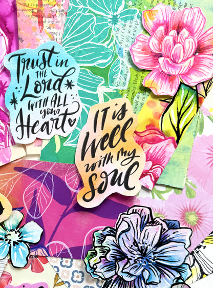 Funky Florals Faith - Curated Scrap Pack #1