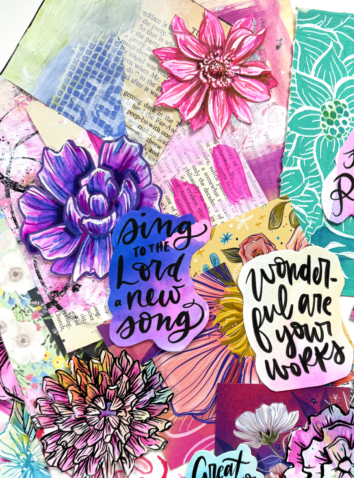 Funky Florals Faith - Curated Scrap Pack #2