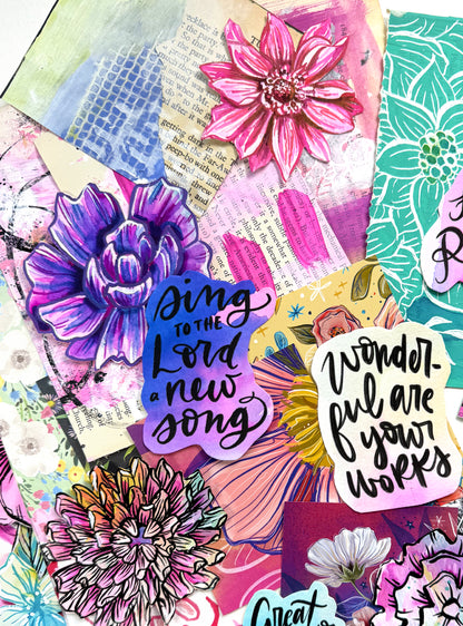 Funky Florals Faith - Curated Scrap Pack #2