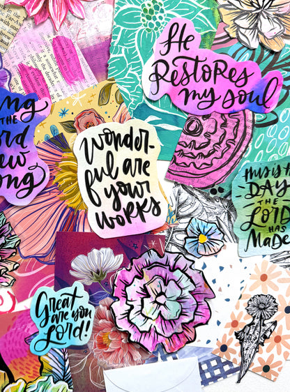 Funky Florals Faith - Curated Scrap Pack #2