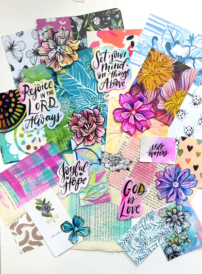 Funky Florals Faith - Curated Scrap Pack #3
