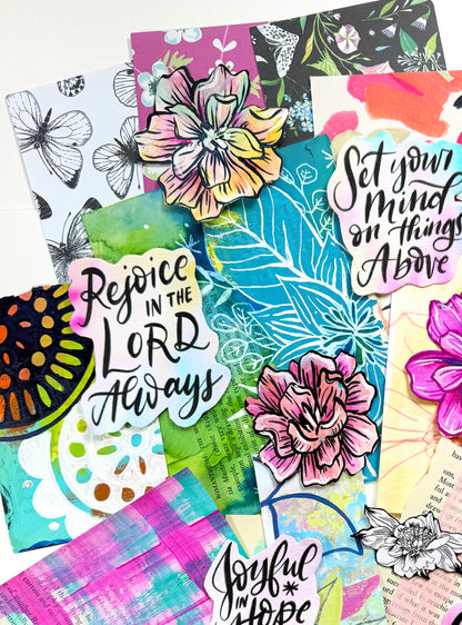 Funky Florals Faith - Curated Scrap Pack #3