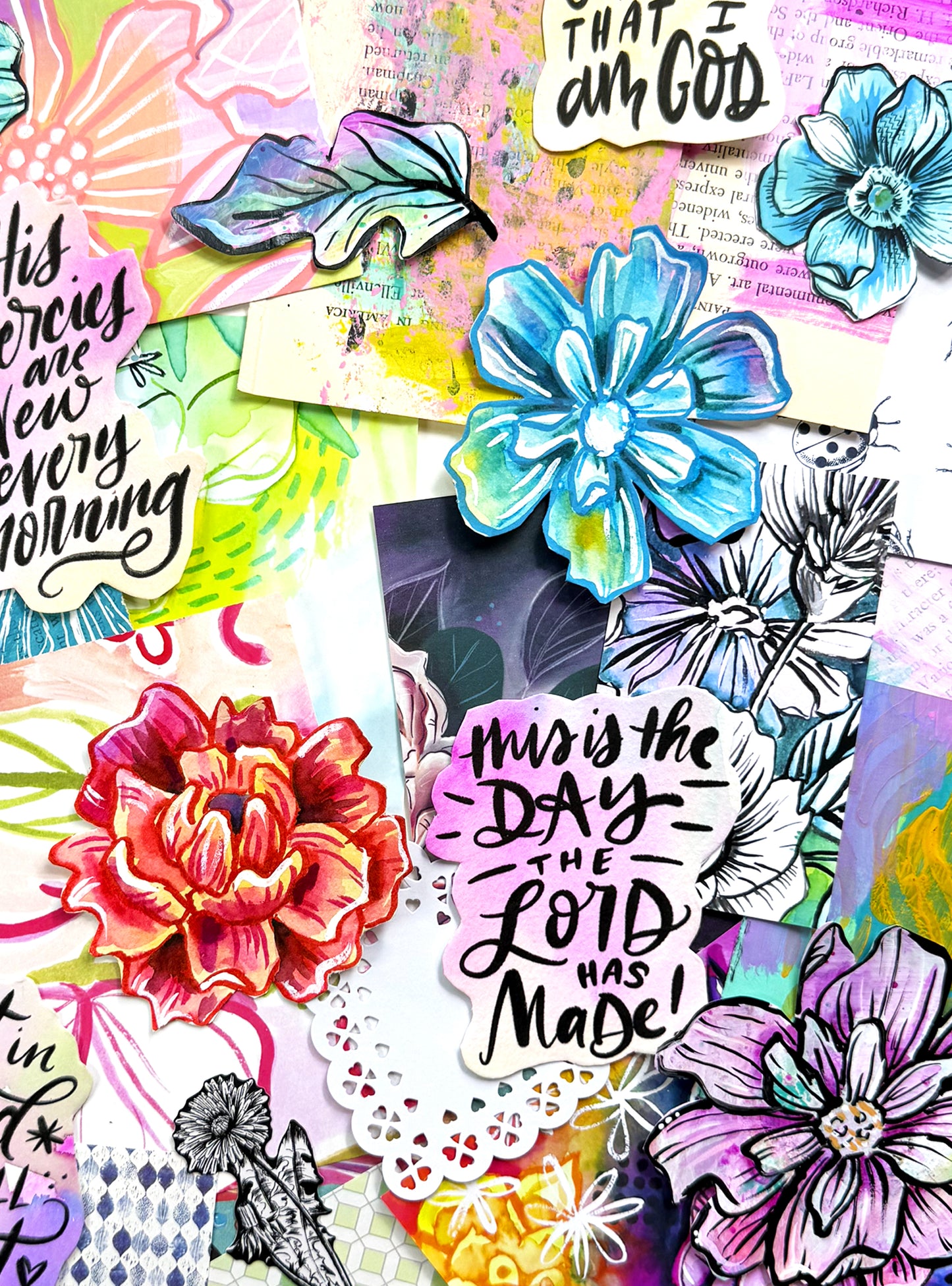 Funky Florals Faith - Curated Scrap Pack #4