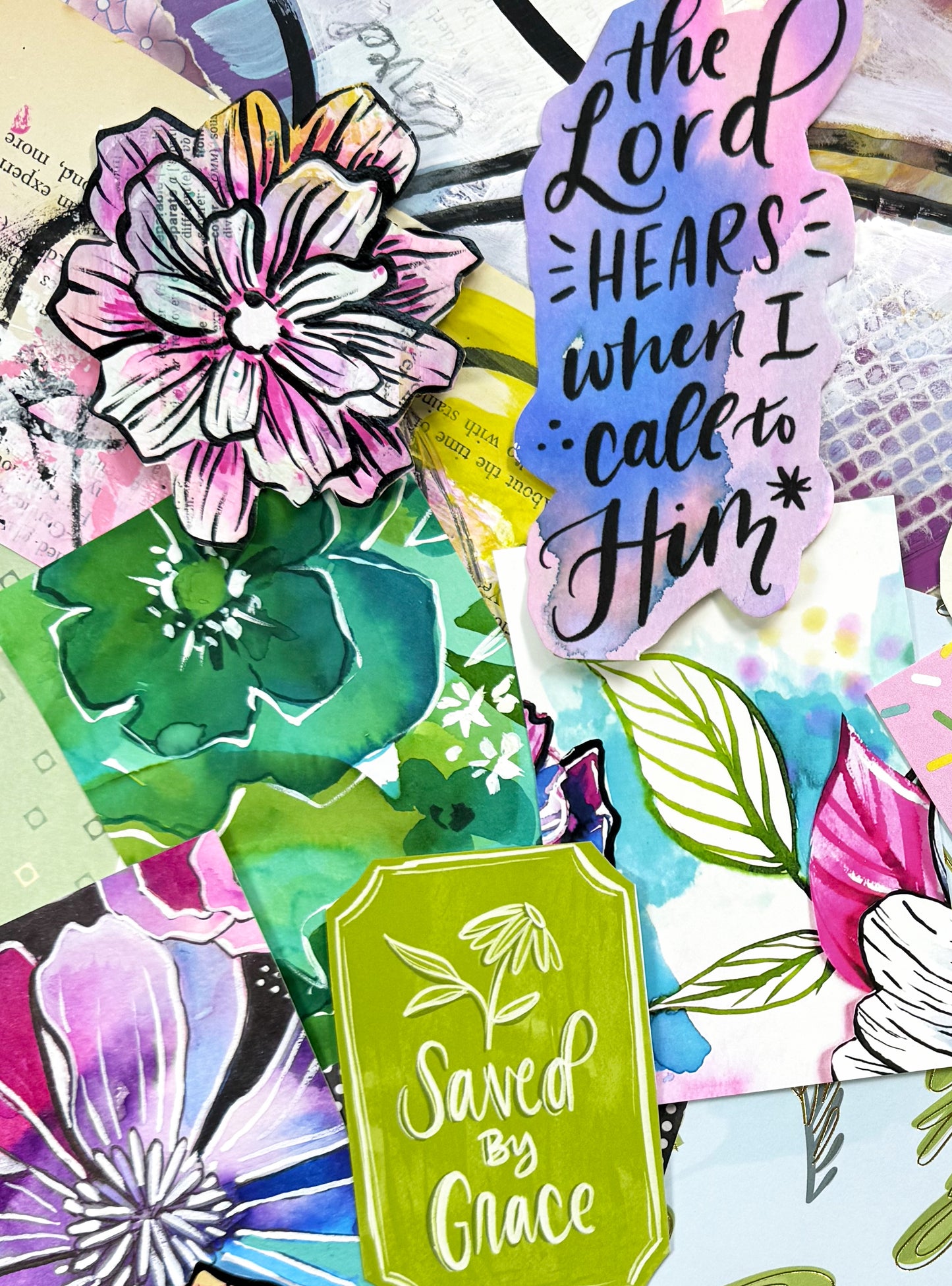Funky Florals Faith - Curated Scrap Pack #5