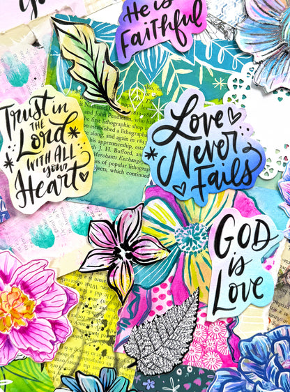 Funky Florals Faith - Curated Scrap Pack #6