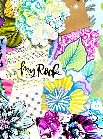 Funky Florals Faith - Curated Scrap Pack #7
