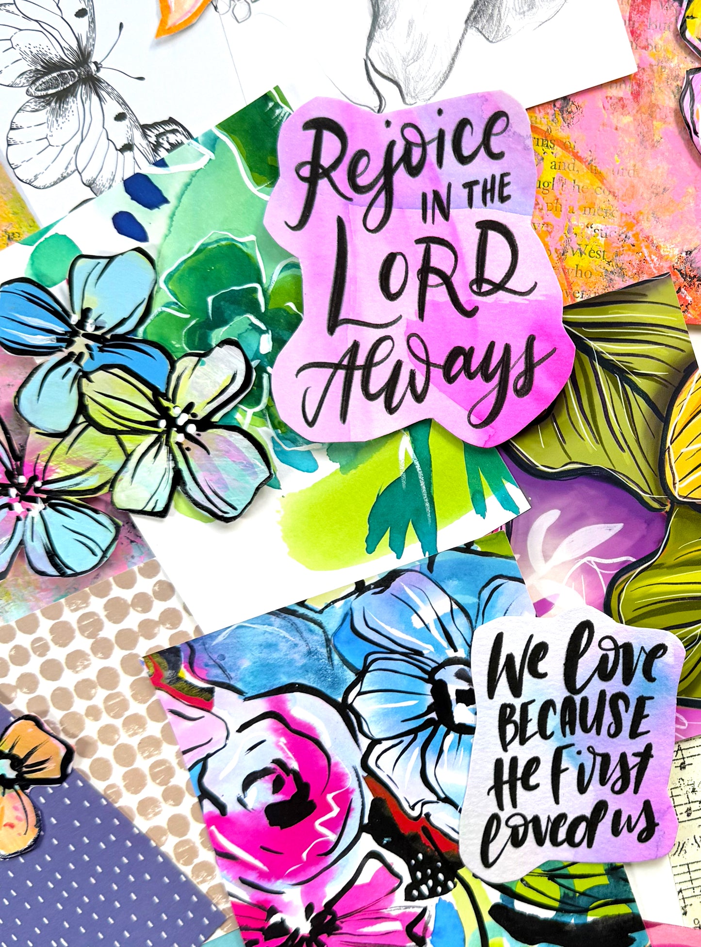 Funky Florals Faith - Curated Scrap Pack #7