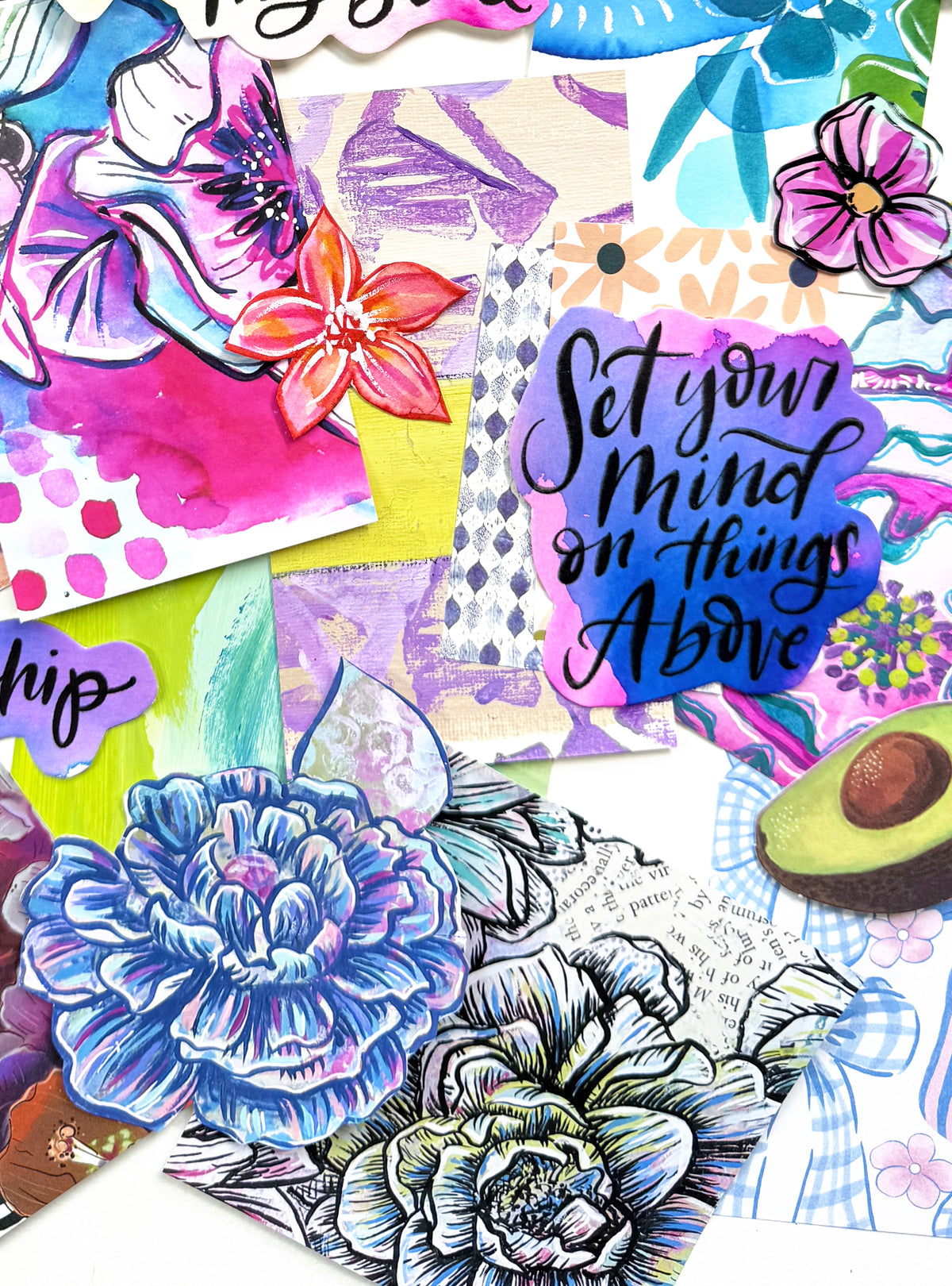 Funky Florals Faith - Curated Scrap Pack #8
