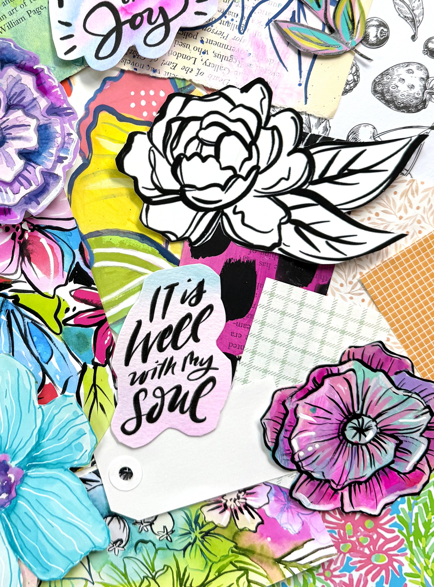 Funky Florals Faith - Curated Scrap Pack #9