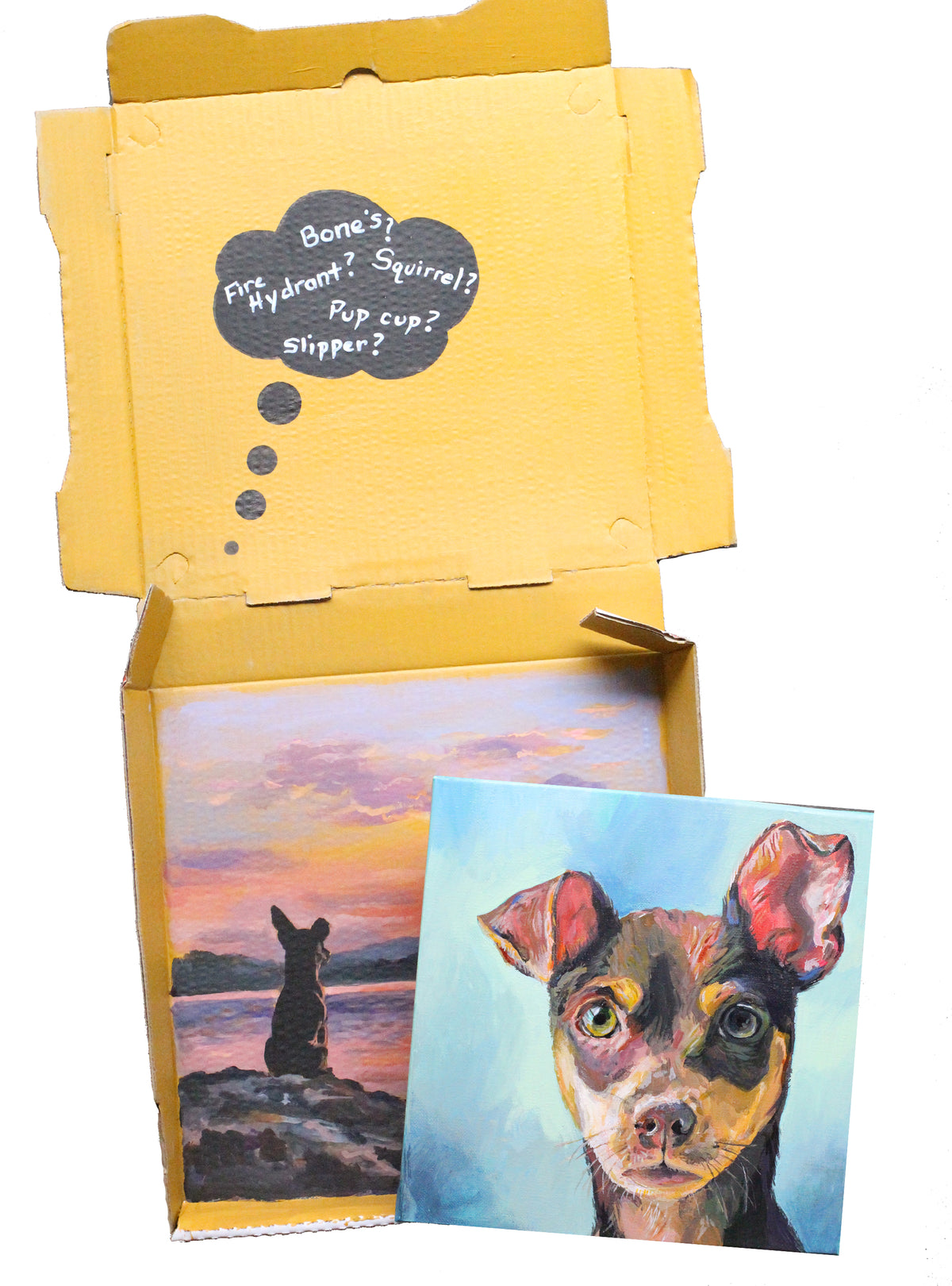 Pet Portrait Pizza Box - Custom