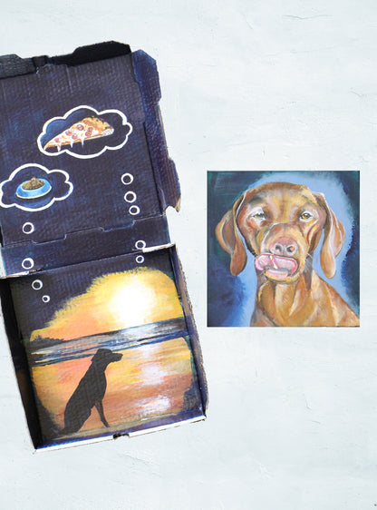 Pet Portrait Pizza Box - Custom
