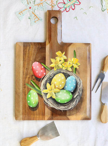 Happy Easter 2-Sided Charcuterie Board