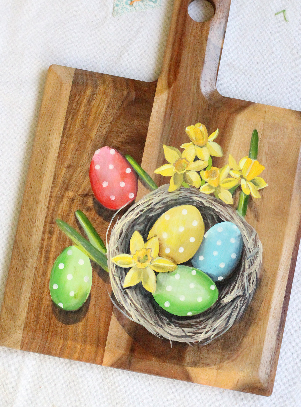 Happy Easter 2-Sided Charcuterie Board