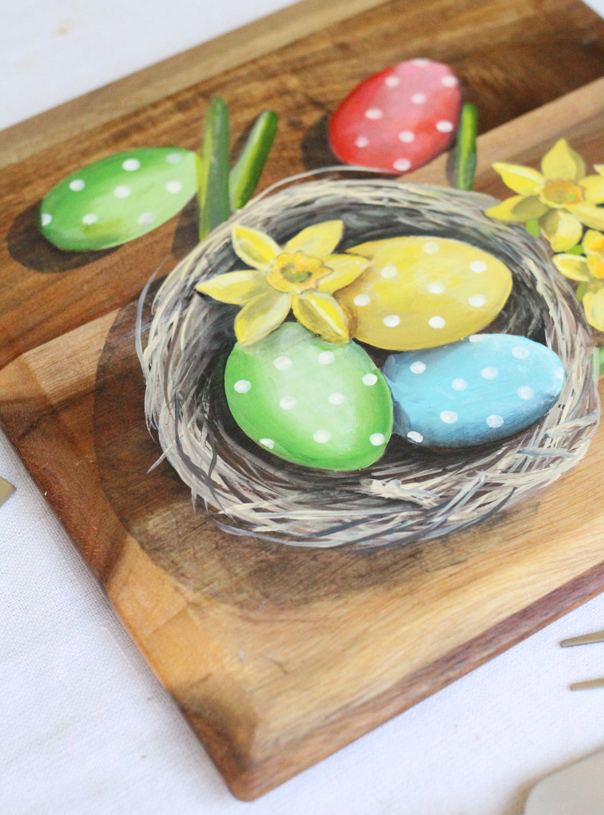 Happy Easter 2-Sided Charcuterie Board
