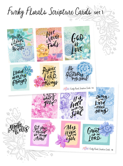Funky Florals Scripture Cards - Set 1