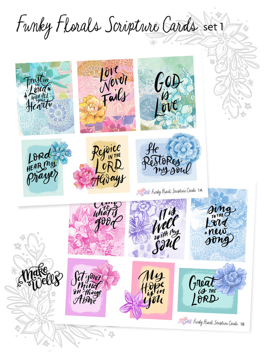 Funky Florals Scripture Cards - Set 1