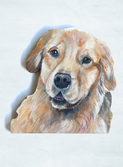 Wood Cut Pet Portrait