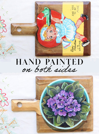 Vintage Valentine 2-Sided Charcuterie Board