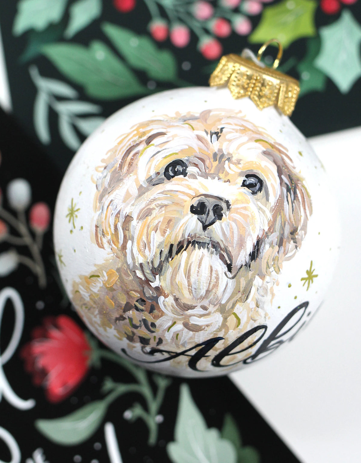 Custom Order for Suzi - Pet Portrait Ornament