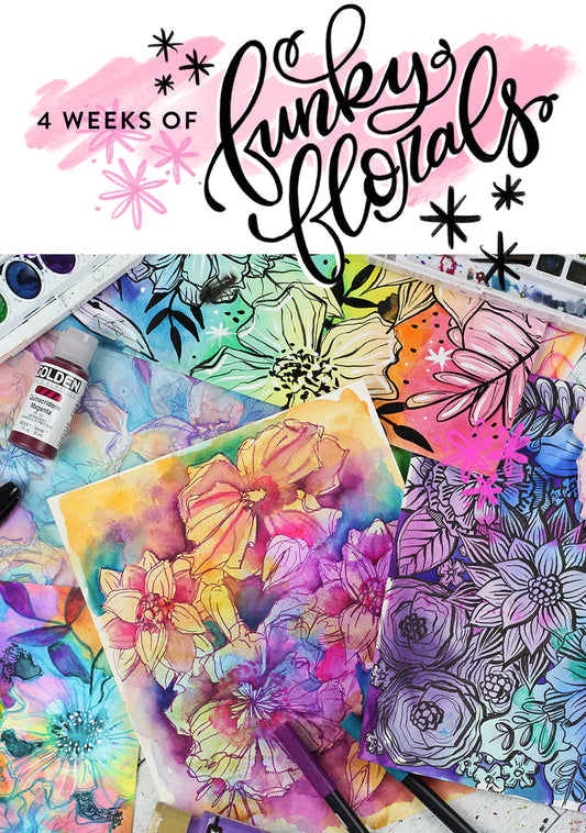 4 Weeks of Funky Florals - Online Class
