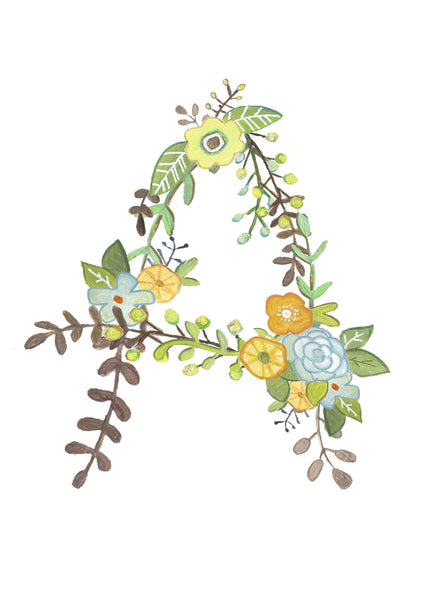Makewells - A - Floral Alphabet