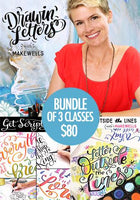 BUNDLE of 3 Classes: Drawin' Letters, Get Scripty, and Letter Outside the Lines