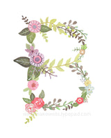 B - Floral Alphabet