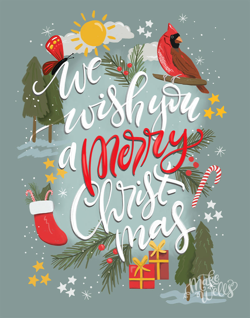 Cardinal Christmas Print